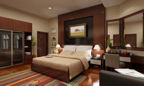 Modern Furniture on Tradi Tional Contemp Orary Bedroom Interior Design Idea