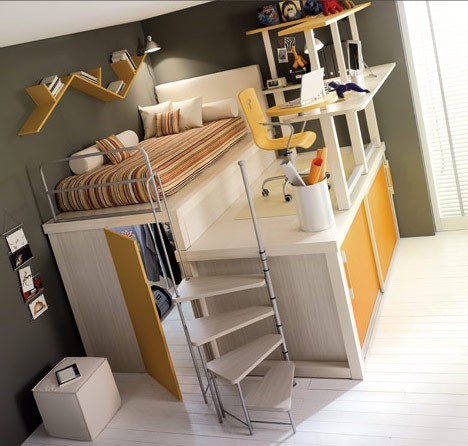 Small Rooms with Bunk Beds for Teens