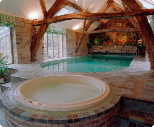 Luxury indoor swimming pool