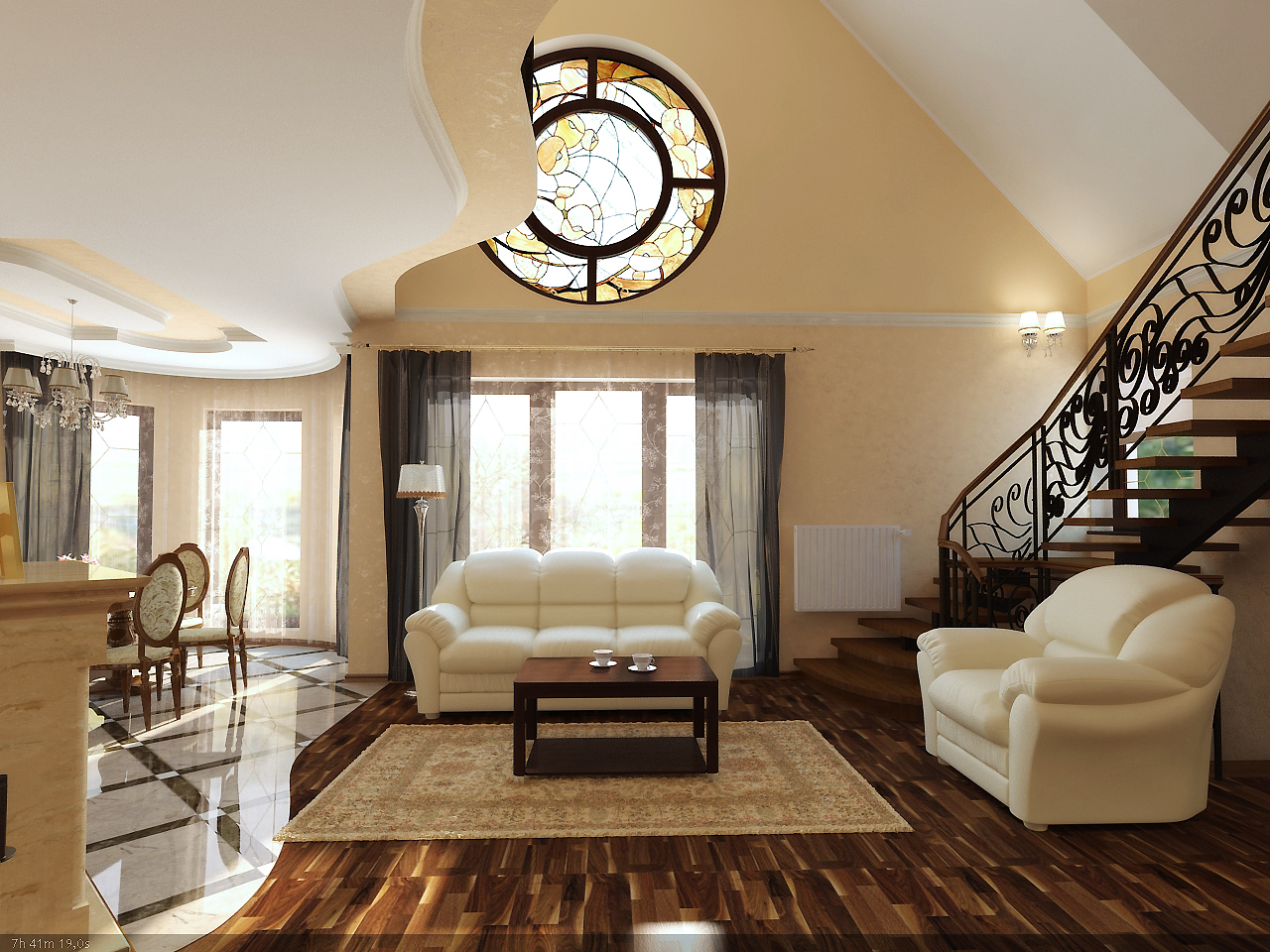 Classic interior design with Victorian-style furniture
