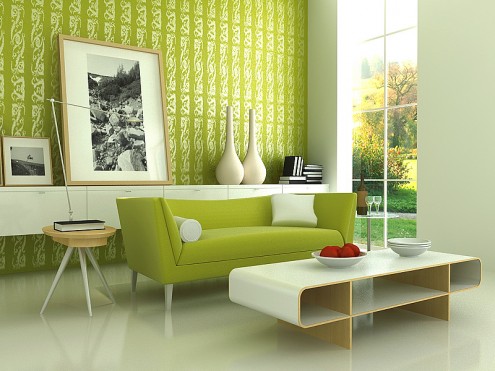 Green Living Rooms
