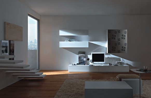 modern living wall units 