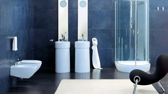 cylindrical elegant bathrooms