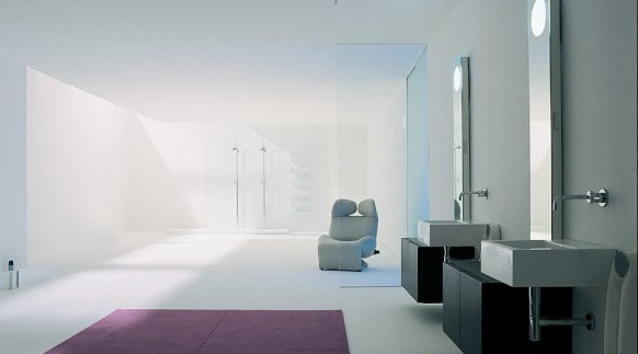 geometrical shaped bathrooms