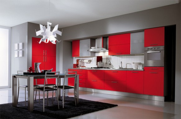 ala cucine red kitchen