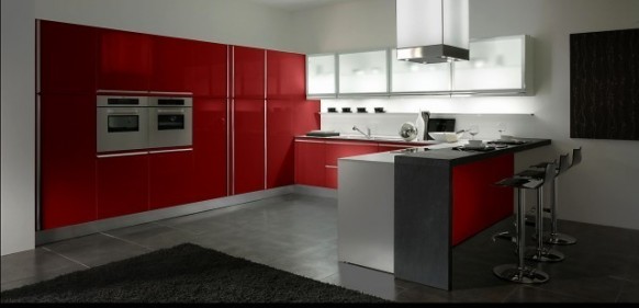 gatto cucine spa red italian kitchen