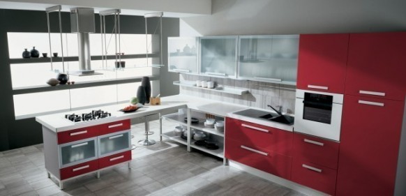 gatto cucine spa red kitchen