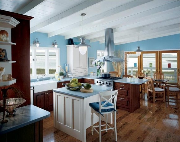 Modern Design Kitchens With Blue Color