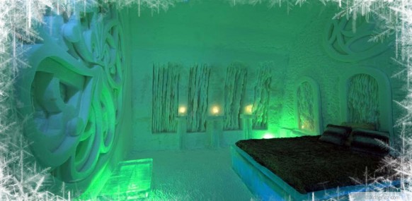 ice hotel bedroom