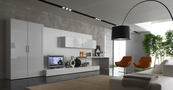 sophisticated living room bookshelf in the room Interior design living room modern style art deco
