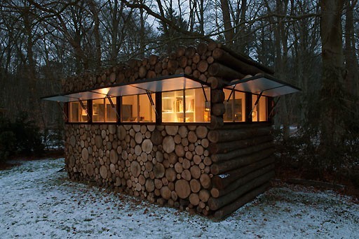 House Design Pile of Logs From Netherlands 