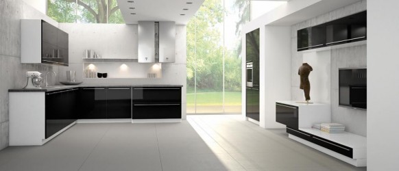 balck and white kitchen designs