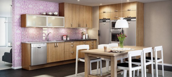 Kitchen Wallpaper Contemporary luxury wooden kitchen design