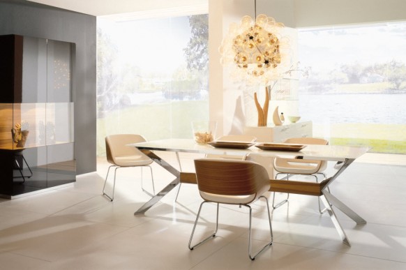 beige white dining room