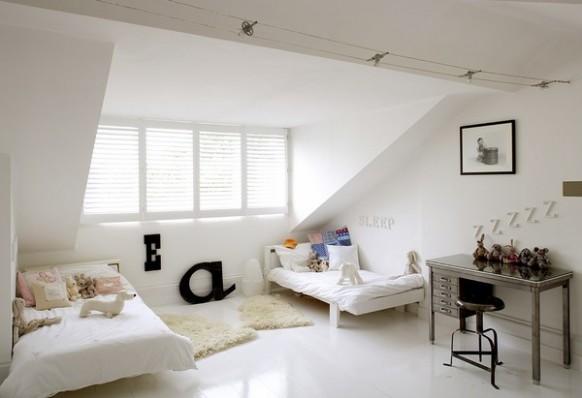 3 attic all white