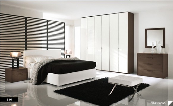 Perfection modern themed bedroom designs
