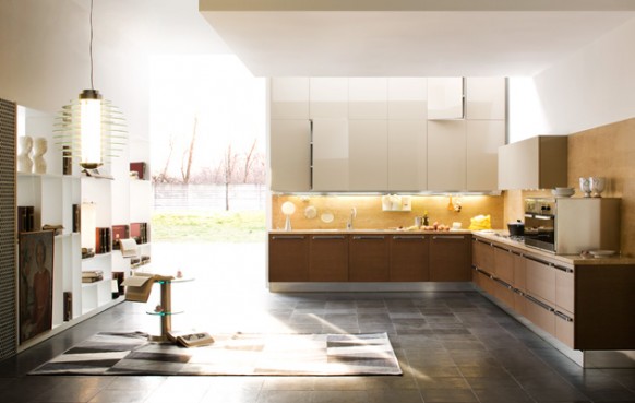 Contemporary Luxury Kitchen Interior Design With Wooden Furniture