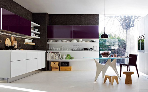 Contemporary luxury kitchen cabinet design idea