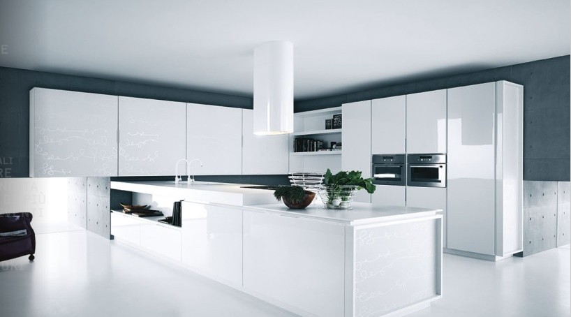 Modern White Kitchen Cabinets