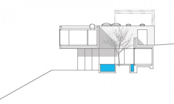 German architecture schematic drawings 582x349 Paradise in Germany: A Modern Minimalist Dream House