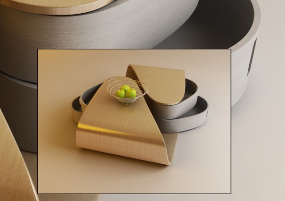 Strange Curved interlocked coffee table1 582x411 10 Strange Table Designs