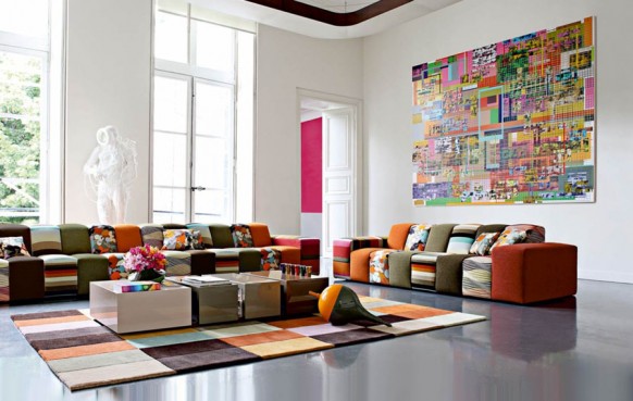 colorful living room