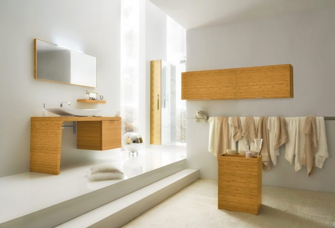 grey bathroom design 665x453 50 Modern Bathrooms