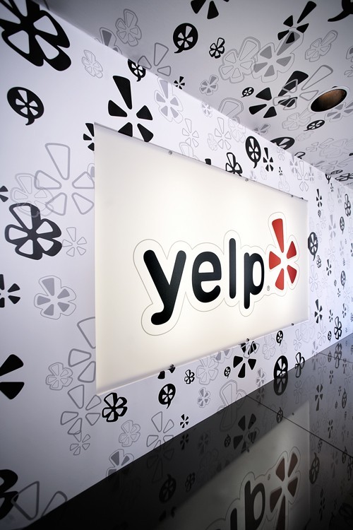 yelp office wall art