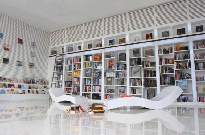 large wall bookshelf