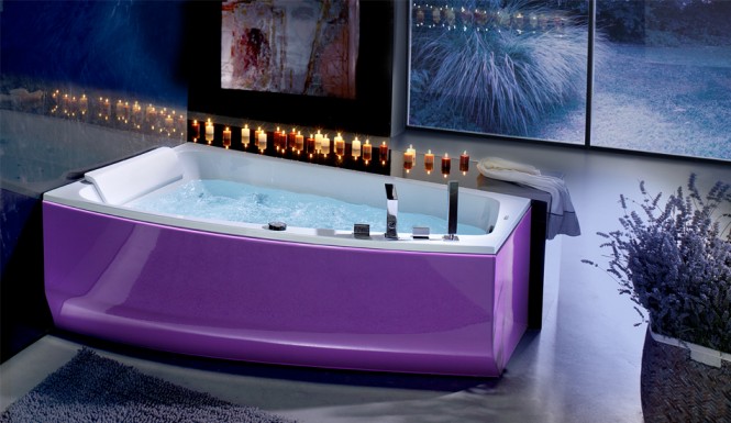 purple bathtub