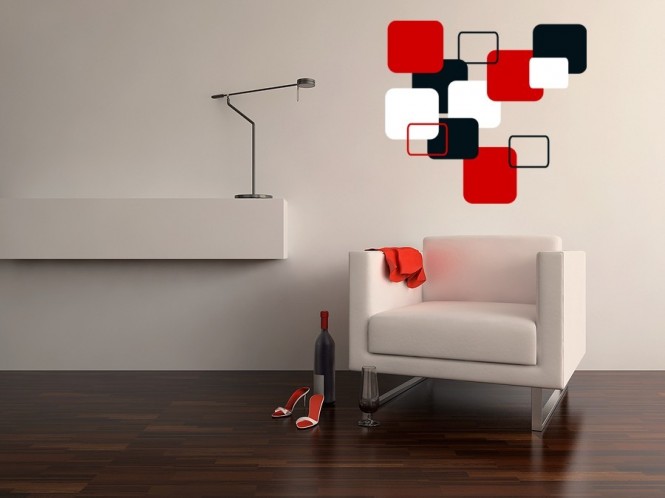 Cubist wall decals