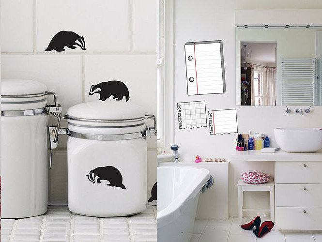 badger notepad wall stickers