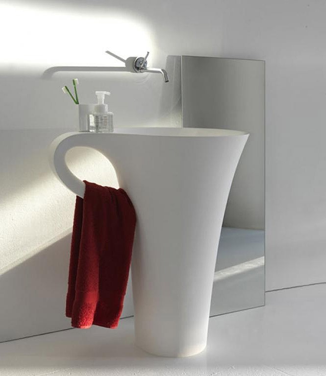 basin integrated towel rail