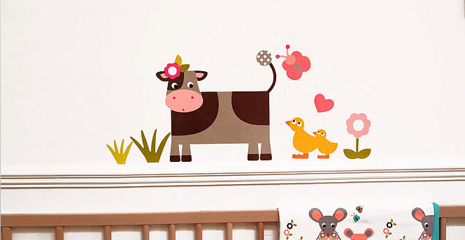 cow farmyard wall stickers