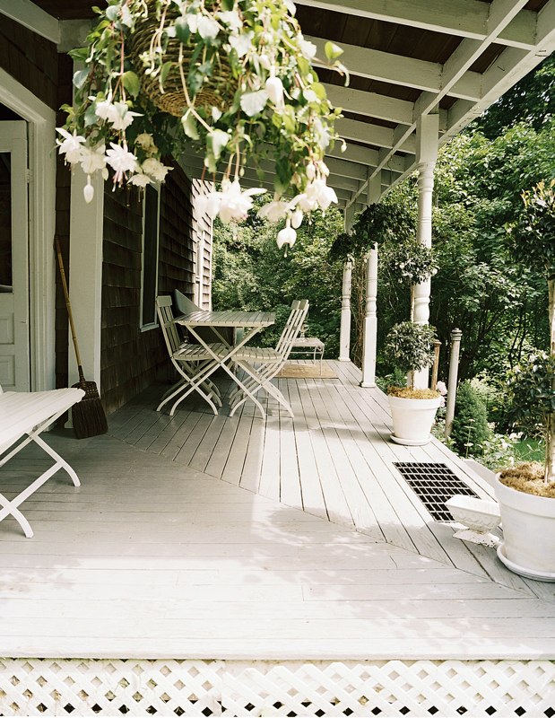 white porch
