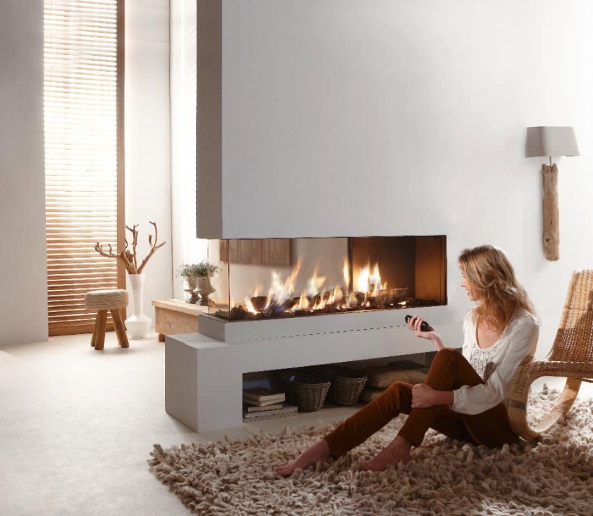 Modern Two-Sided Fireplace