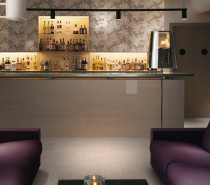 Purple white lounge bar patterned wall tile