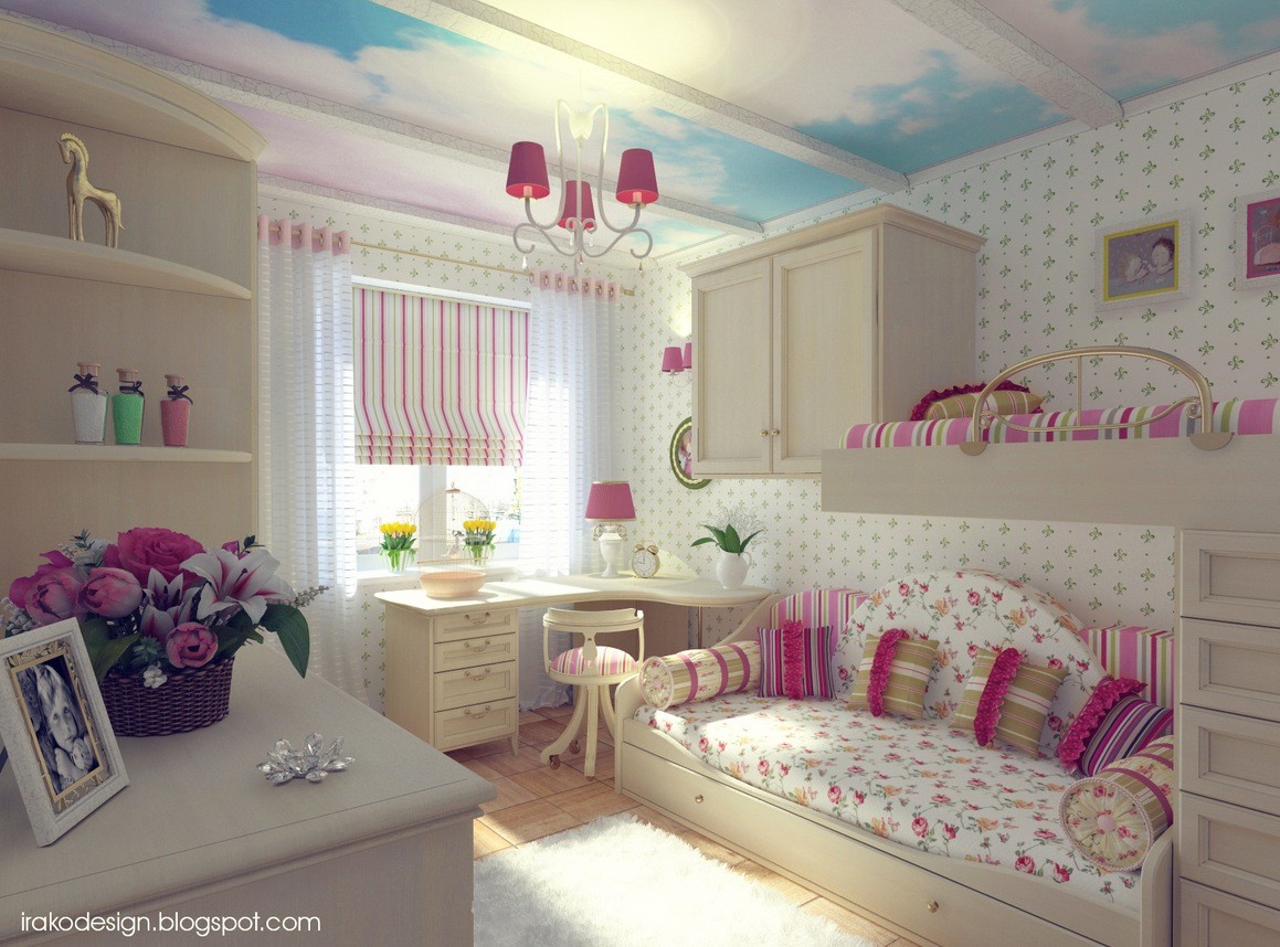 Girls Bedroom Ideas with Bunk Beds