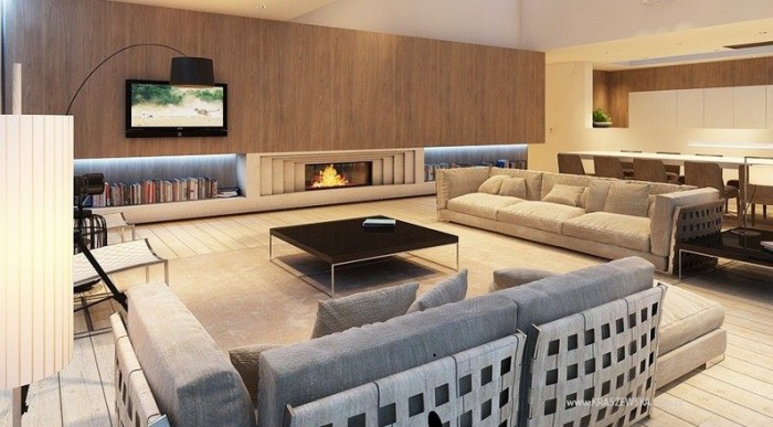 Modern living room layout