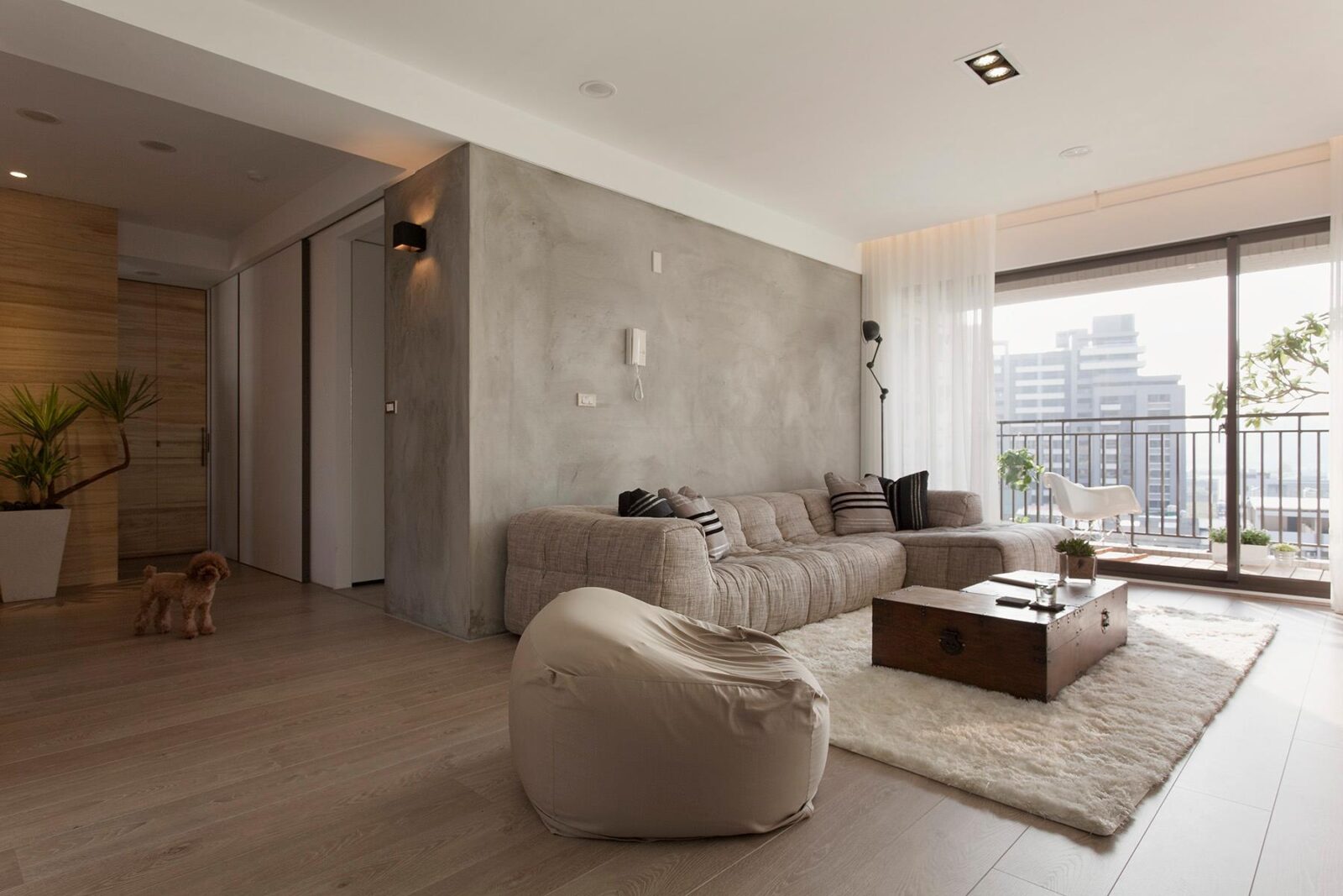 floating wall facade wall living room