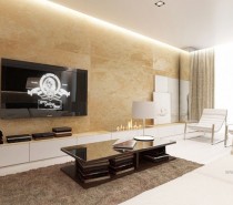 Cream brown white lounge