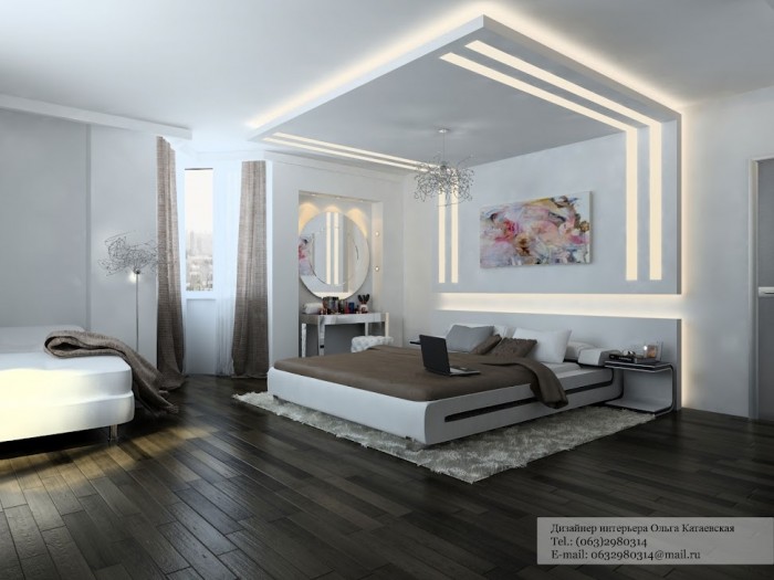 White brown bedroom