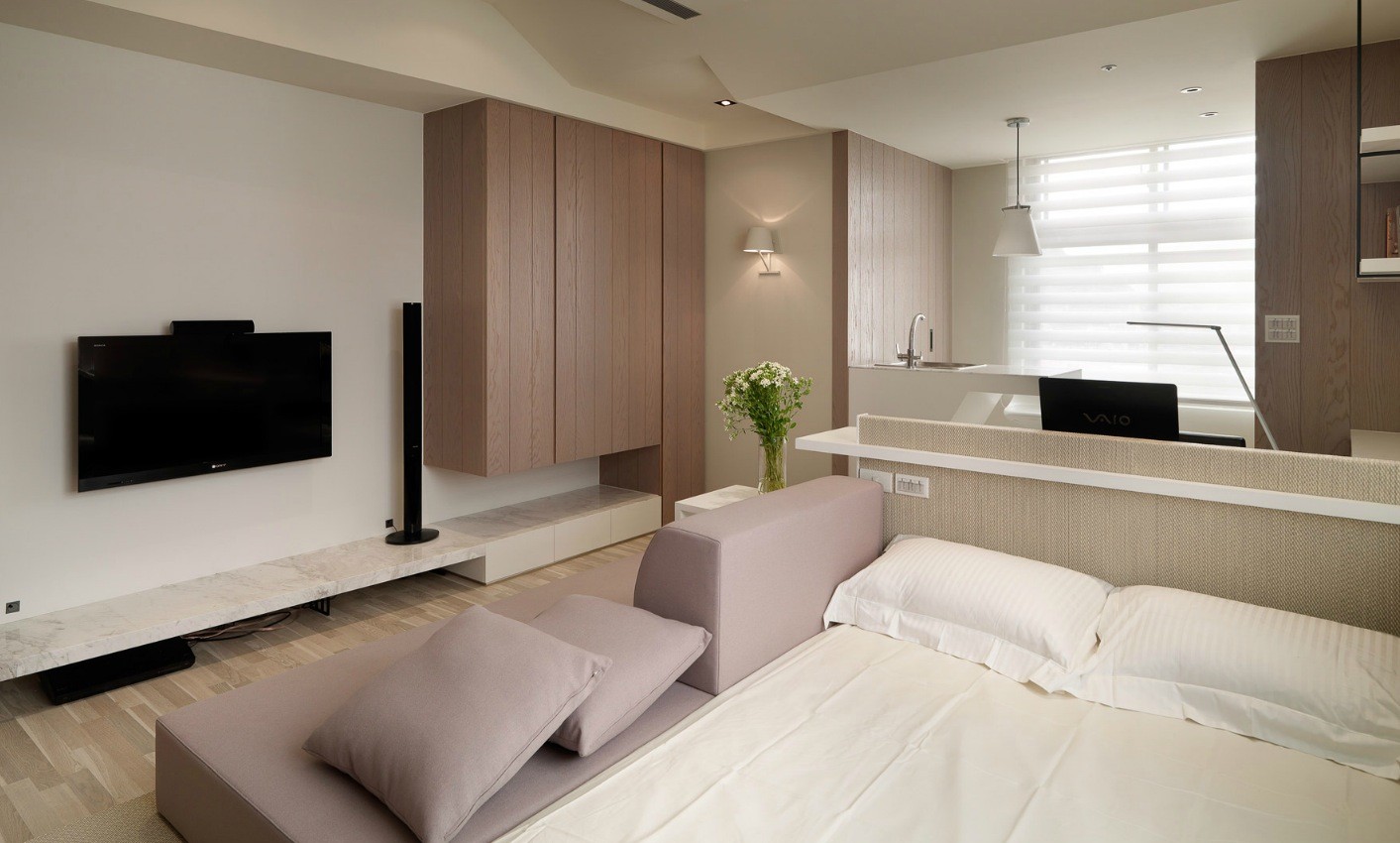 contoh desain interior apartemen studio