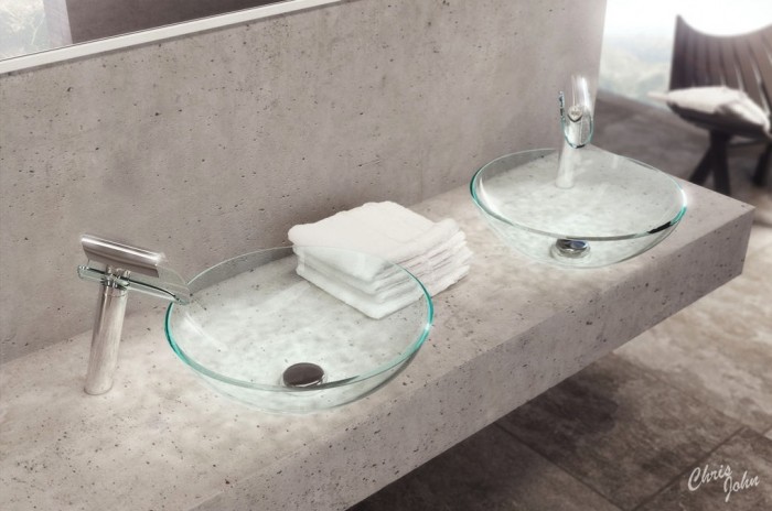 Modern banyo taş Vanity