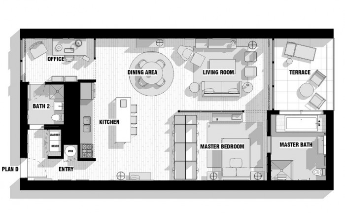 city loft floor plan