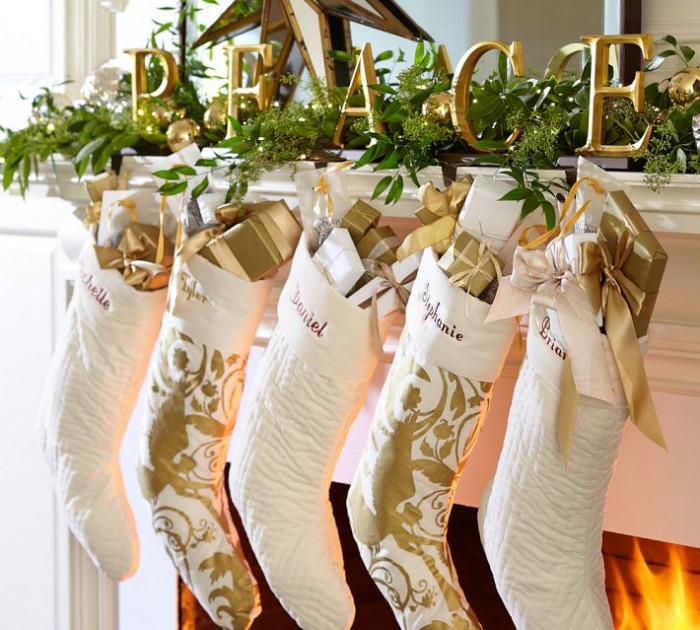 white and gold mantel decorations ideas