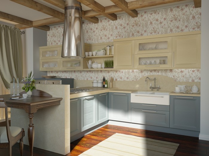 traditional kitchen floral motif 2
