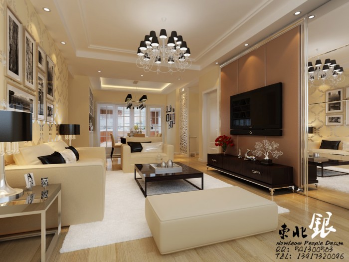 chinese beige living room
