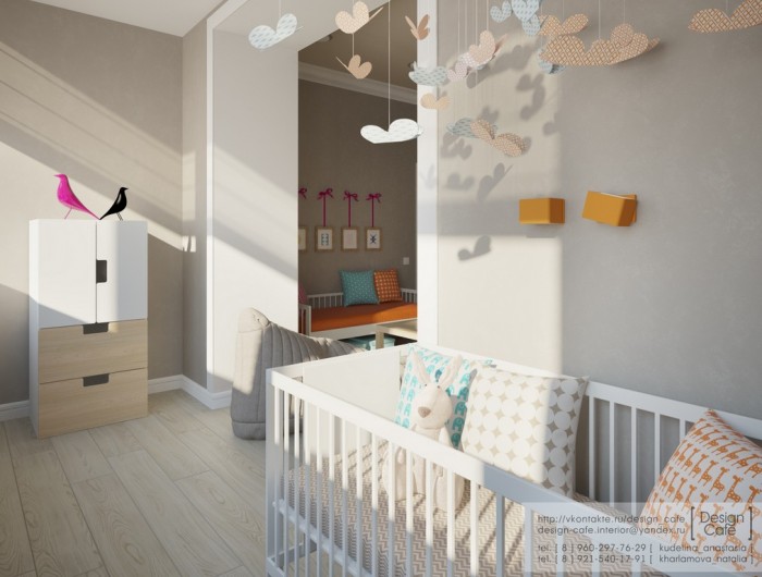young family apartment bedroom childs nursery