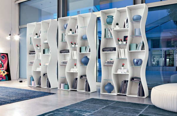 Angelo Tomaiuolo-Onda Book Shelves Blue